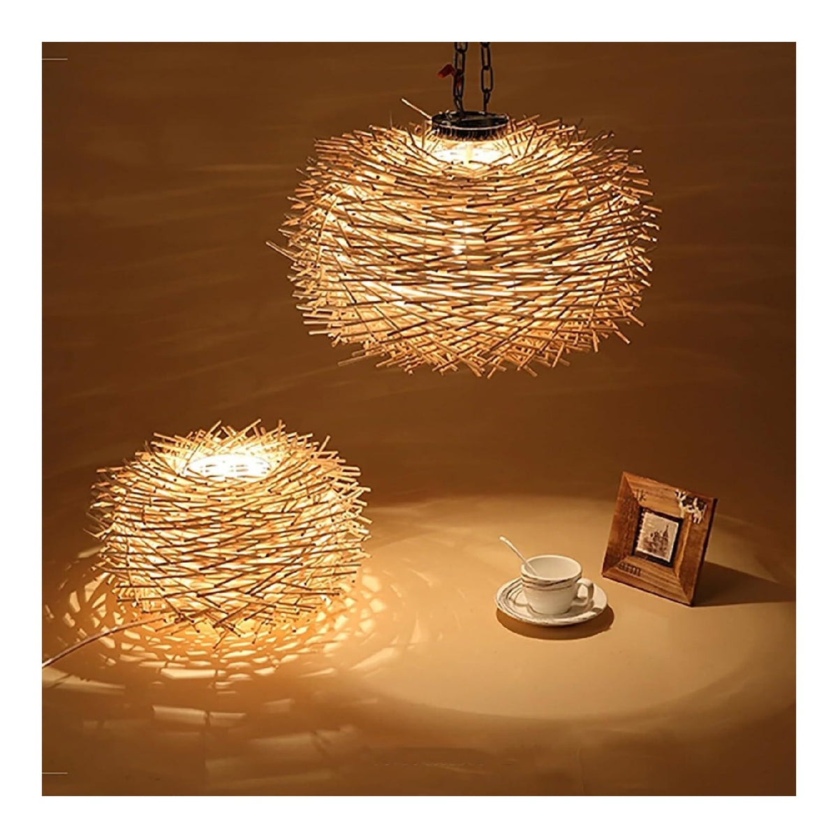 Lampadario a soffitto regolabile linea minimalista marrone