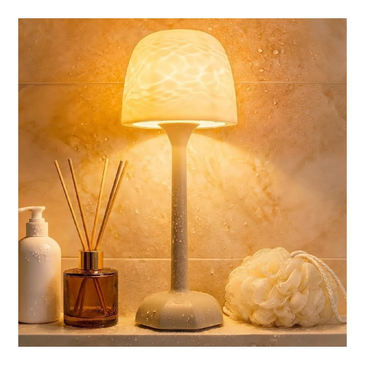 Lampada doccia impermeabile Lampada bagno regolabile con telecomando blu
