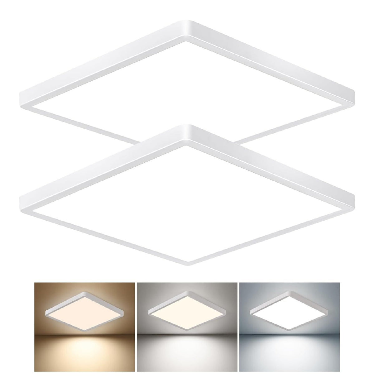 Plafoniera da soffitto Plafoniera quadrata selezionabile, plafoniera schermo bianco