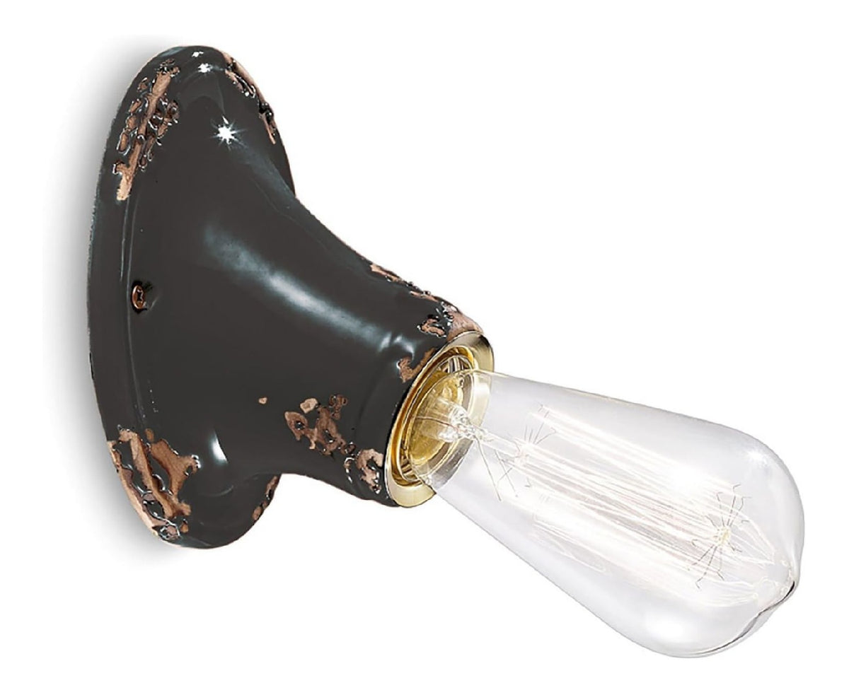 Lampadina nero Ferroluce Retro Minimal Applique
