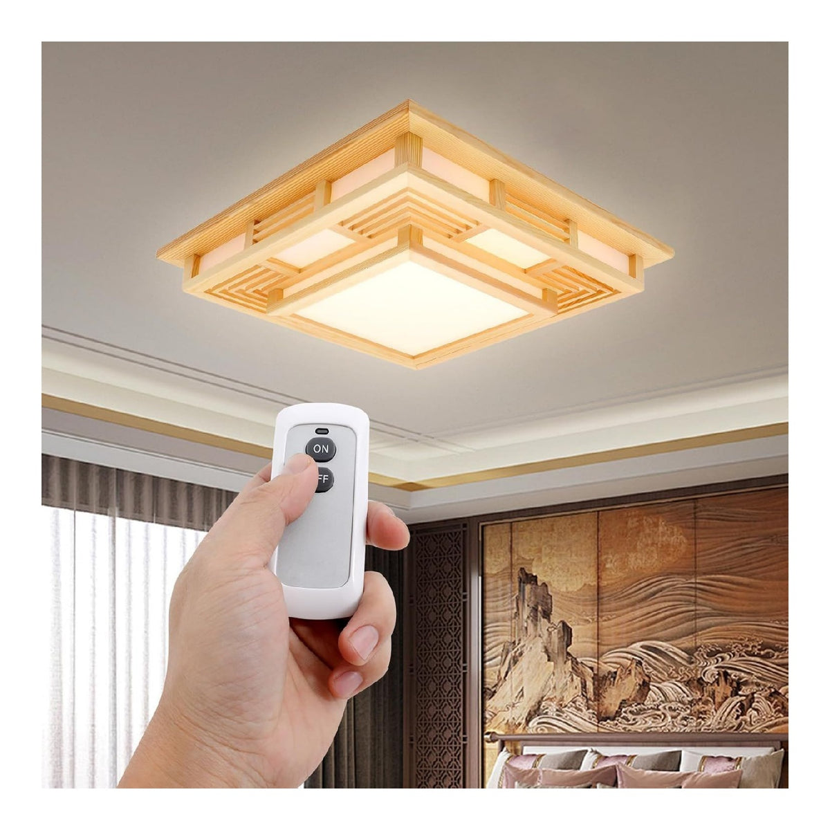 Plafoniera da soffitto 45 cm regolabile bianco