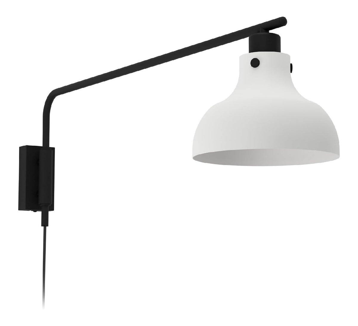Applique da parete lampada parete interni Matlock, illuminazione nero
