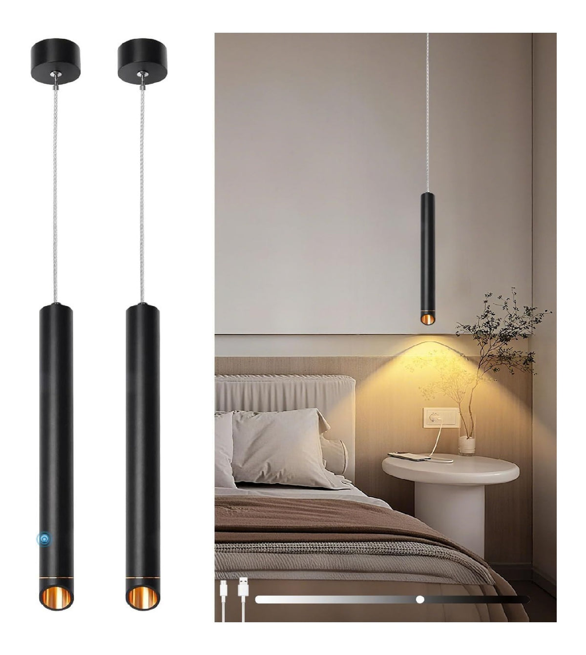 Lampada a sospensione pezzi lampada sospensione batteria nera nero