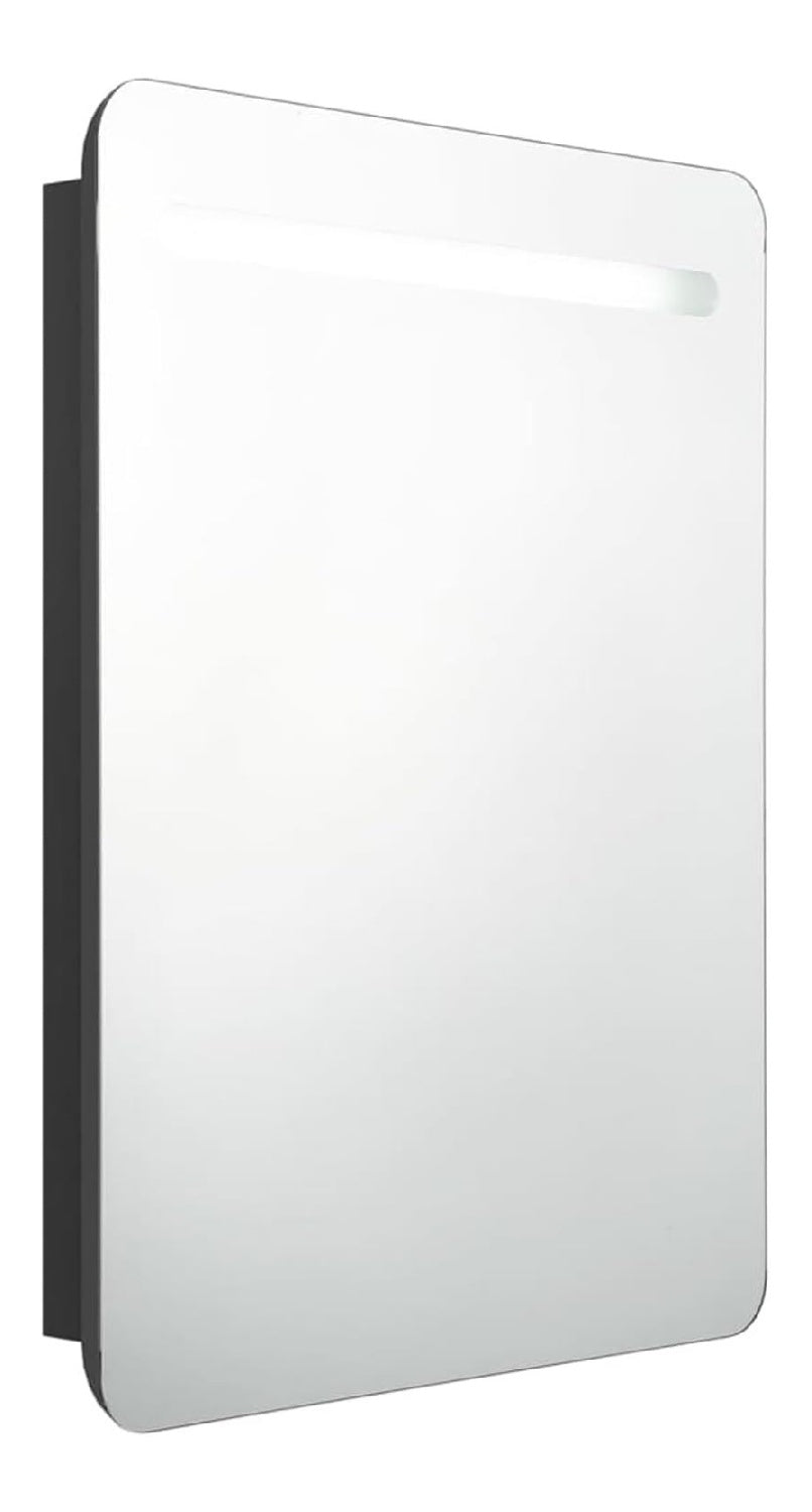 Gecheer Armadietto Specchio LED, specchio con diffusore in vetro LED integrato nero