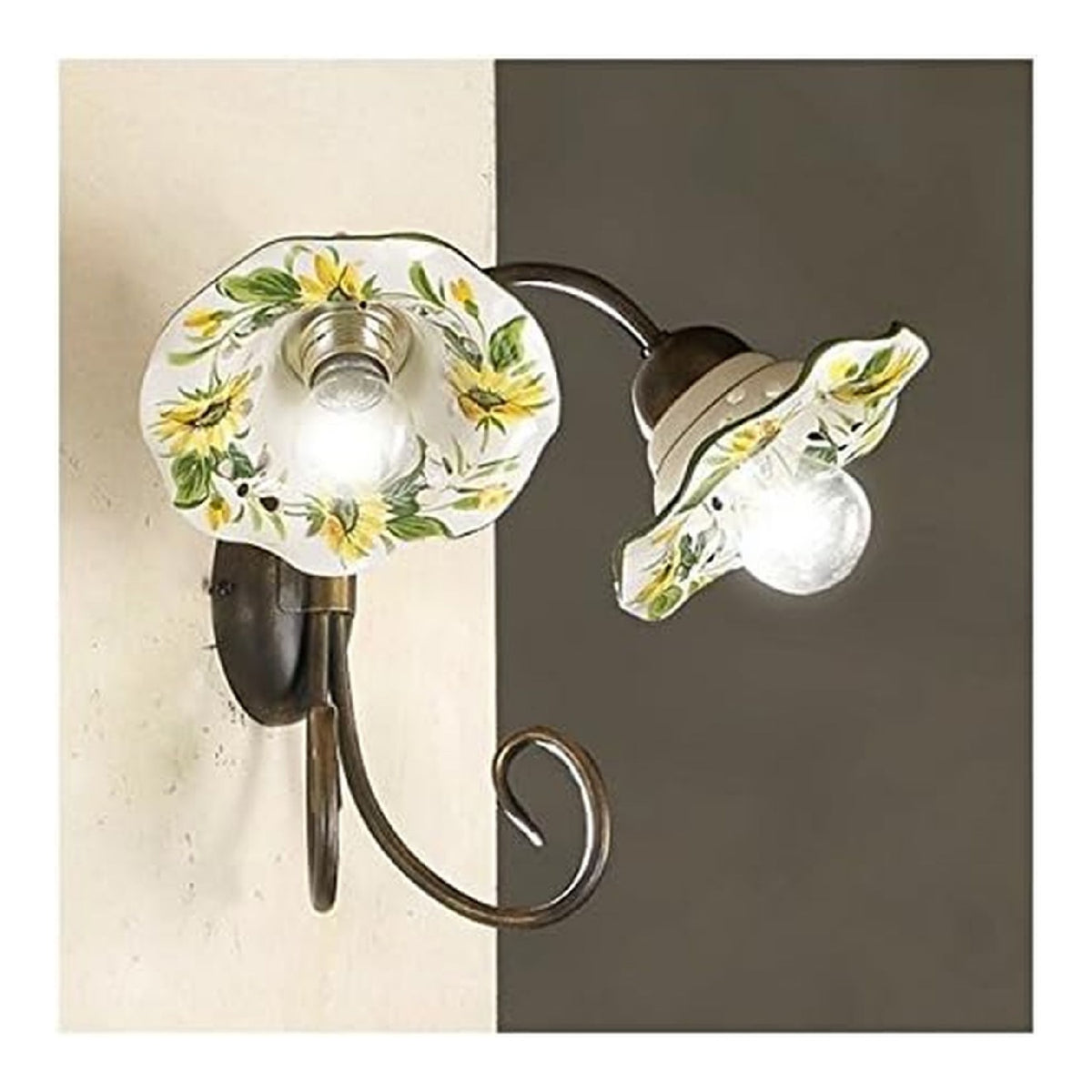 Applique da parete stile vintage LED integrato oro