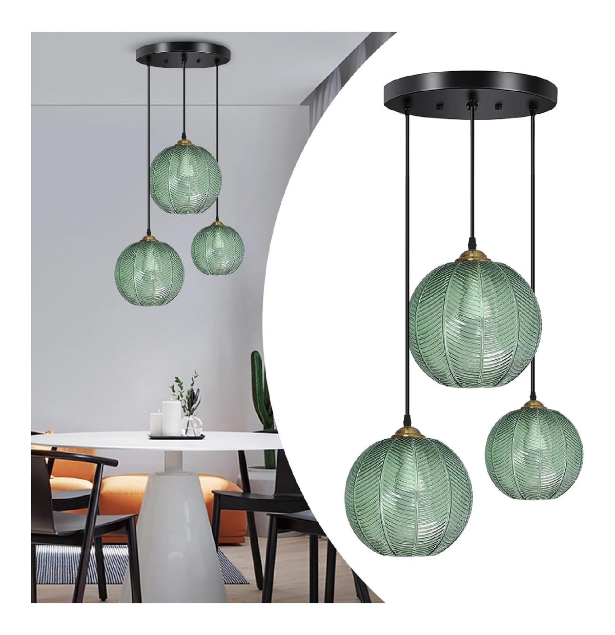 Lampadario decorativo con diffusore in vetro stile industriale oro