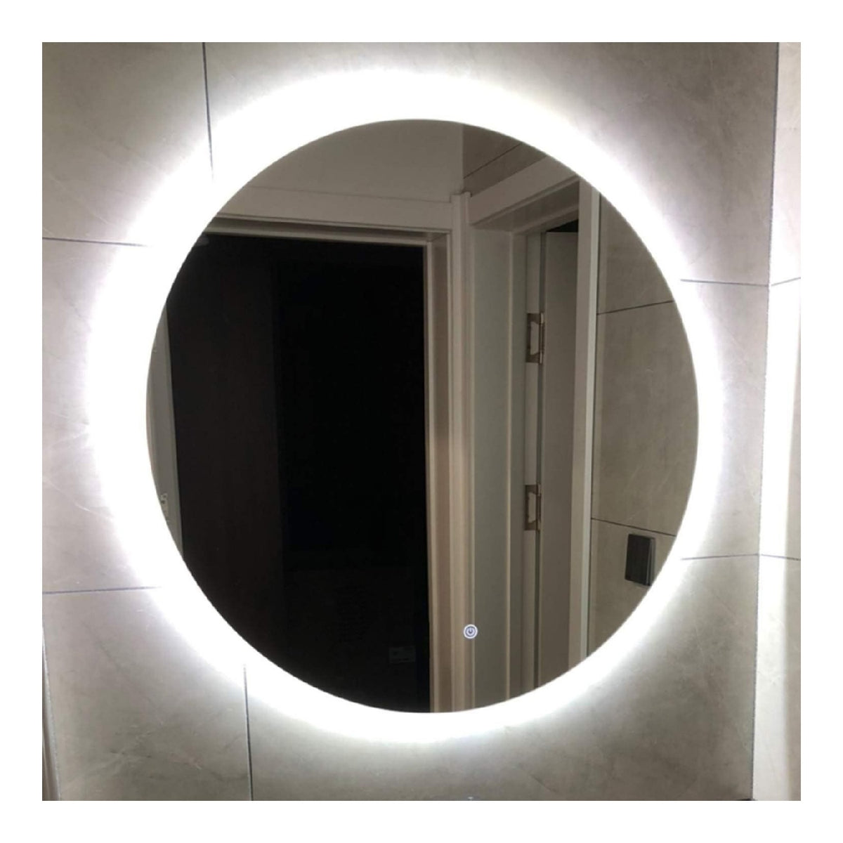 Specchio Rotondo, Specchio Bagno Illuminato LED integrato argento