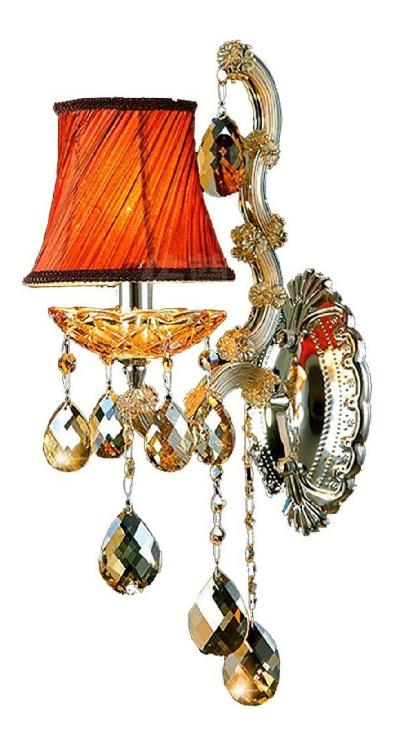 Applique da parete con cristalli diffusore in vetro nero