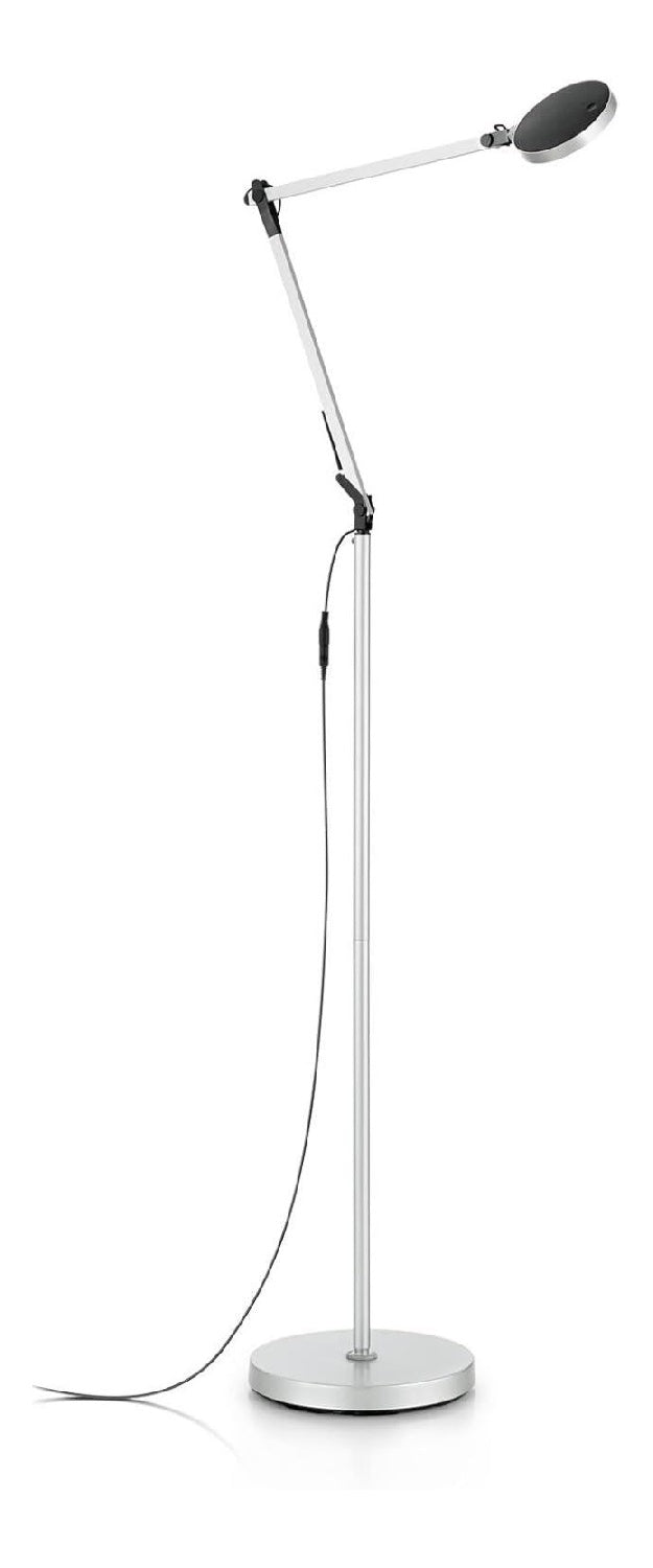 Lampada da terra in alluminio nero