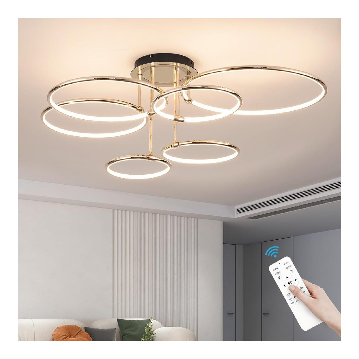 Plafoniera da soffitto 20 cm dimmerabile oro