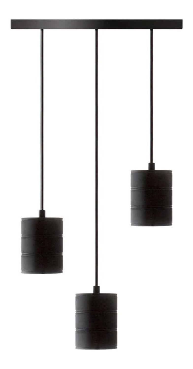 Lampada a sospensione stile industriale LED integrato nero