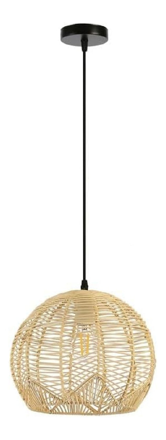 Lampadina nero Lampadario Sospensione Design Rattan