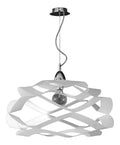 Lampada a sospensione in alluminio struttura in metallo bianco