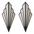 Applique da parete 18 cm struttura in metallo nero