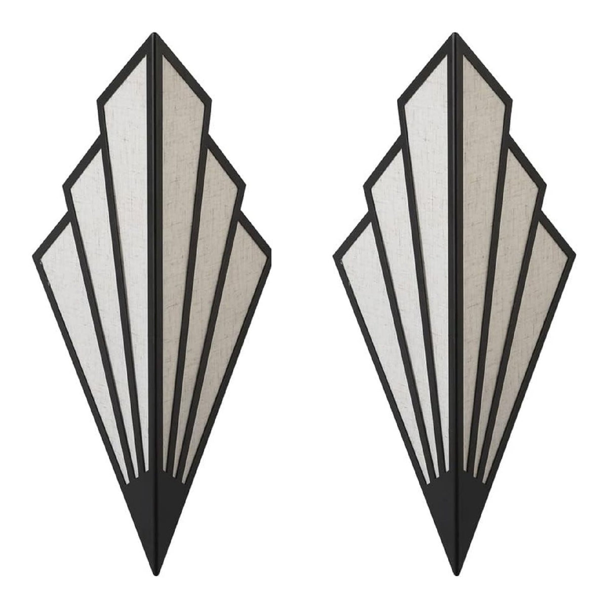 Applique da parete 18 cm struttura in metallo nero