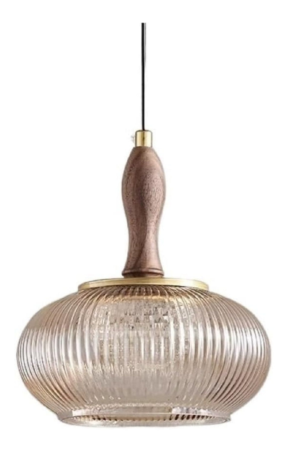 Luce sospesa Lampada sospensione rotonda vetro rigato bianco