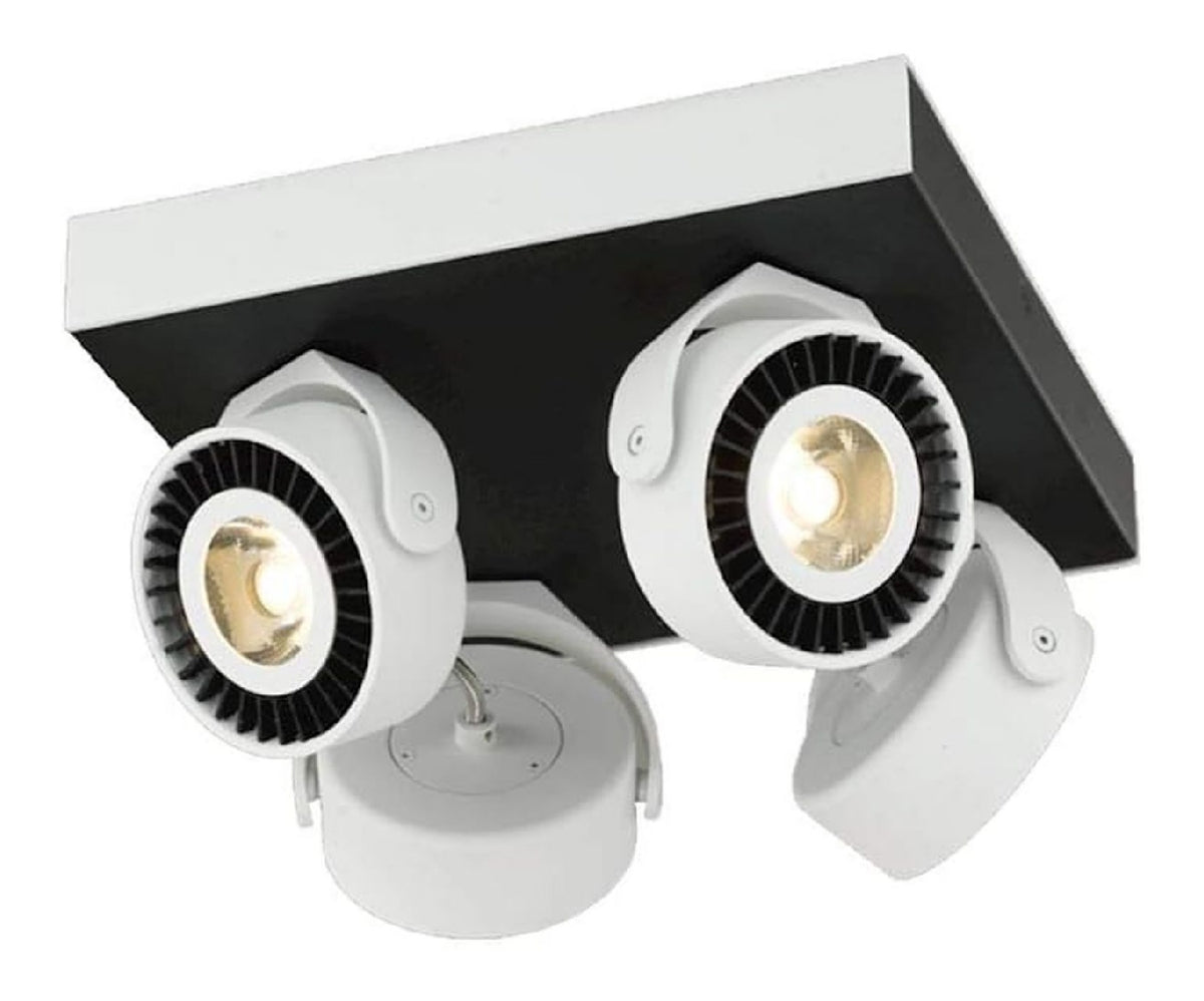 Plafoniera da soffitto con sensore struttura in metallo nero
