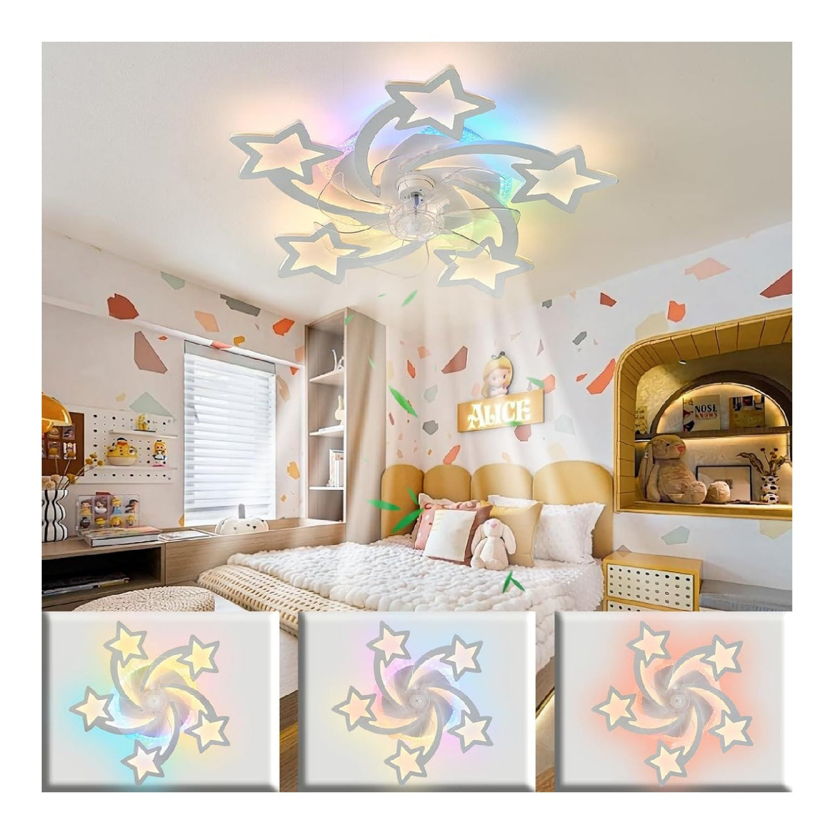 Ventilatore da soffitto con luce 690 cm dimmerabile bianco