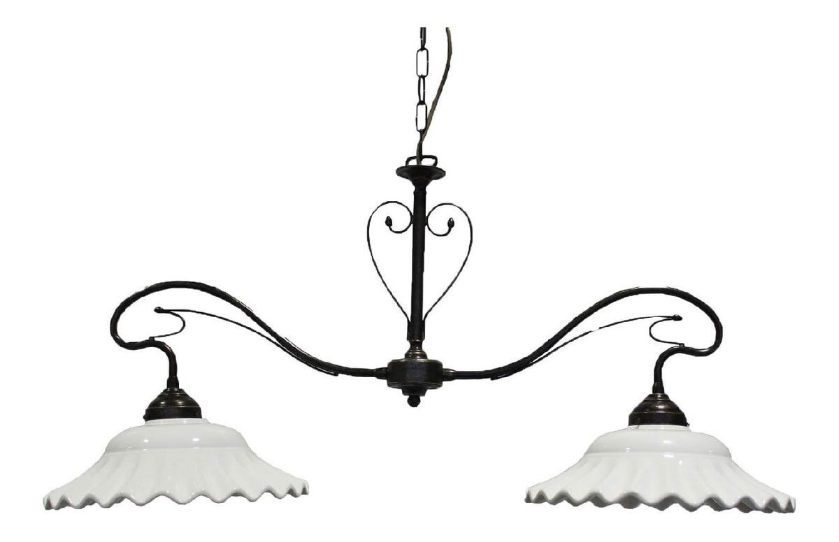 Lampadario decorativo stile vintage bianco