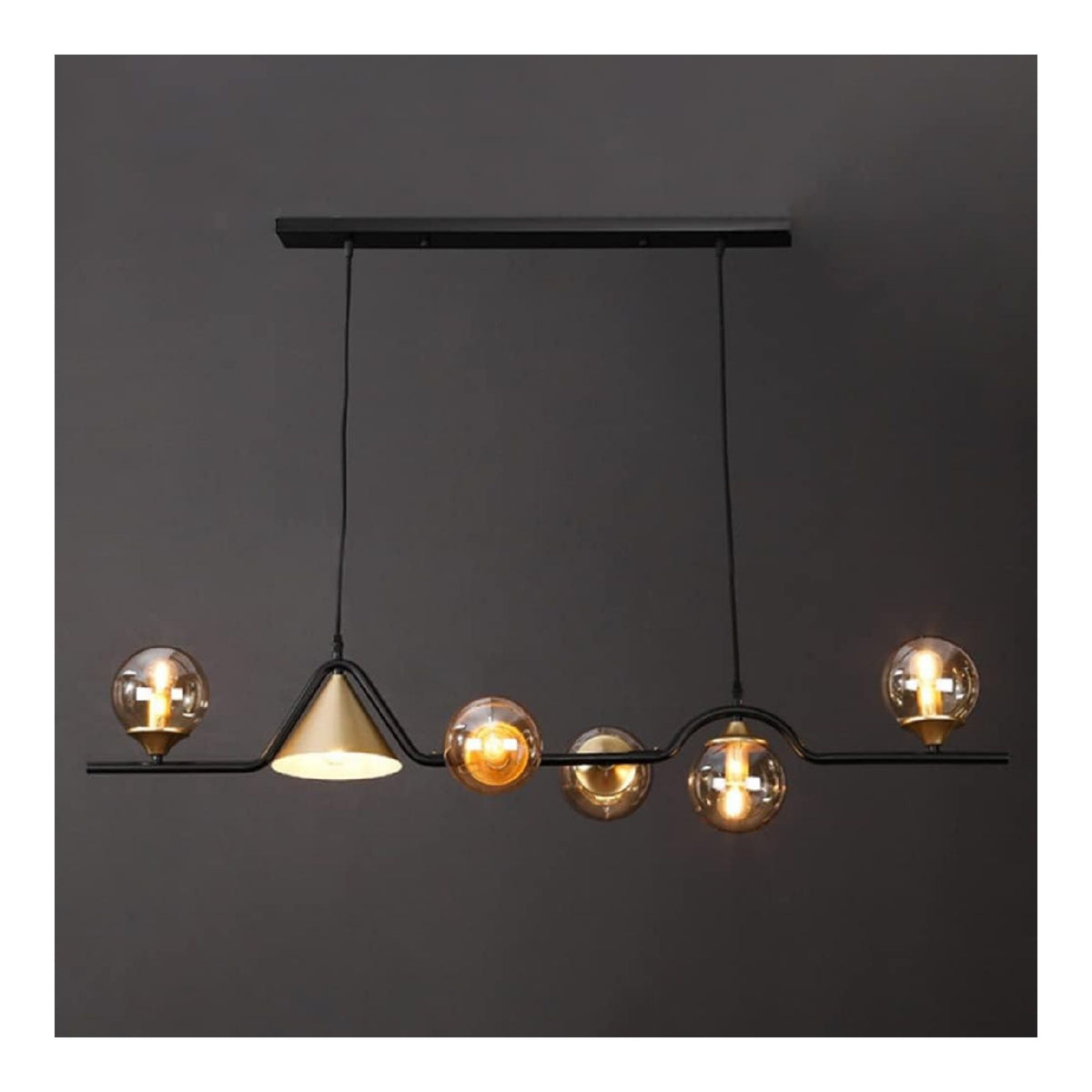 Lampada a sospensione 100 cm dimmerabile nero