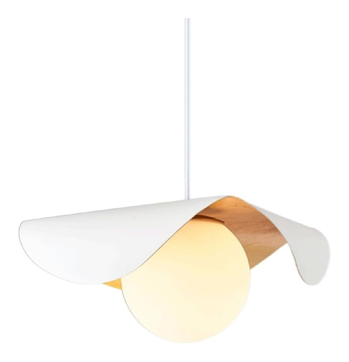 Lampadario decorativo stile industriale LED integrato bianco