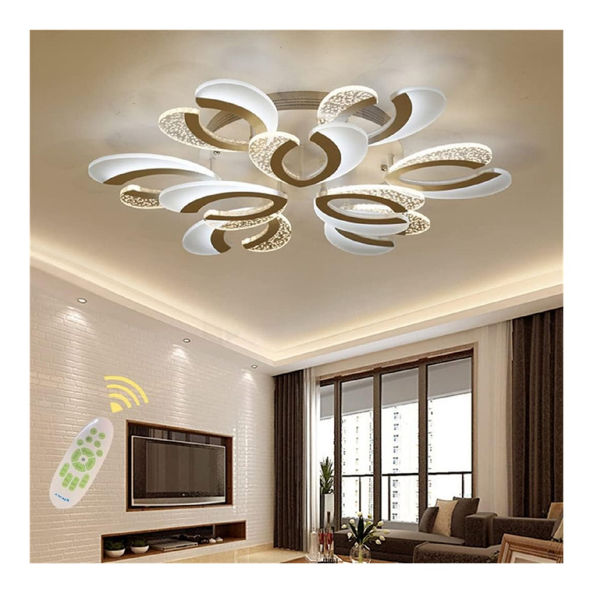 Illuminazione a sospensione Plafoniera Soffitto Dimmerabile Soggiorno Lamp bianco