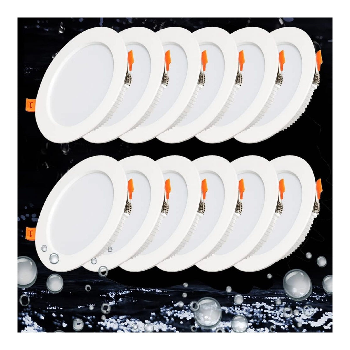 Plafoniera da soffitto Confezione faretti Incasso Ultra Sottili nero