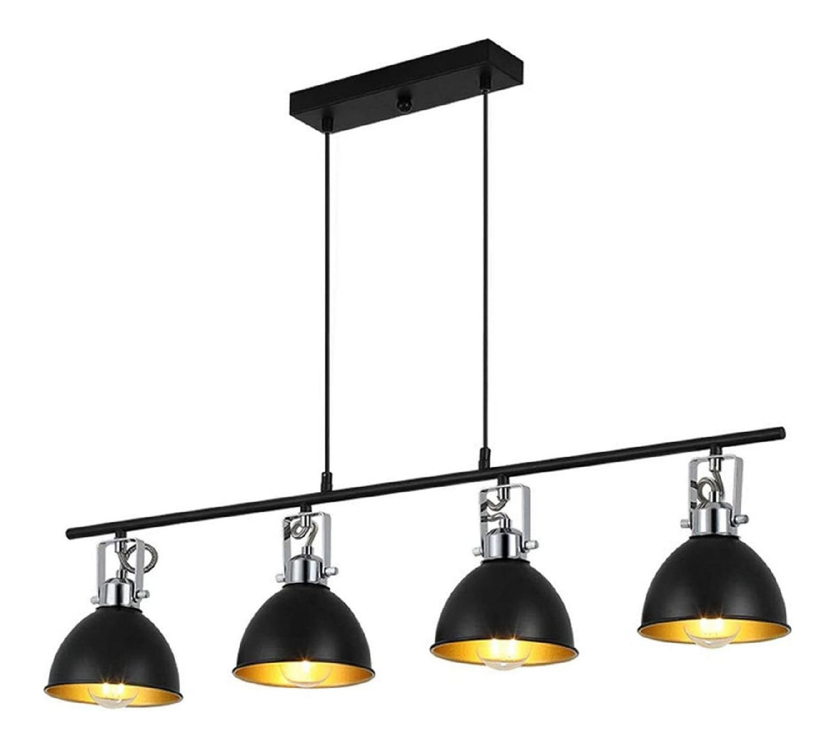 Lampadario decorativo 15 cm stile industriale nero