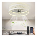 Ventilatore da soffitto con luce 17 cm dimmerabile bianco