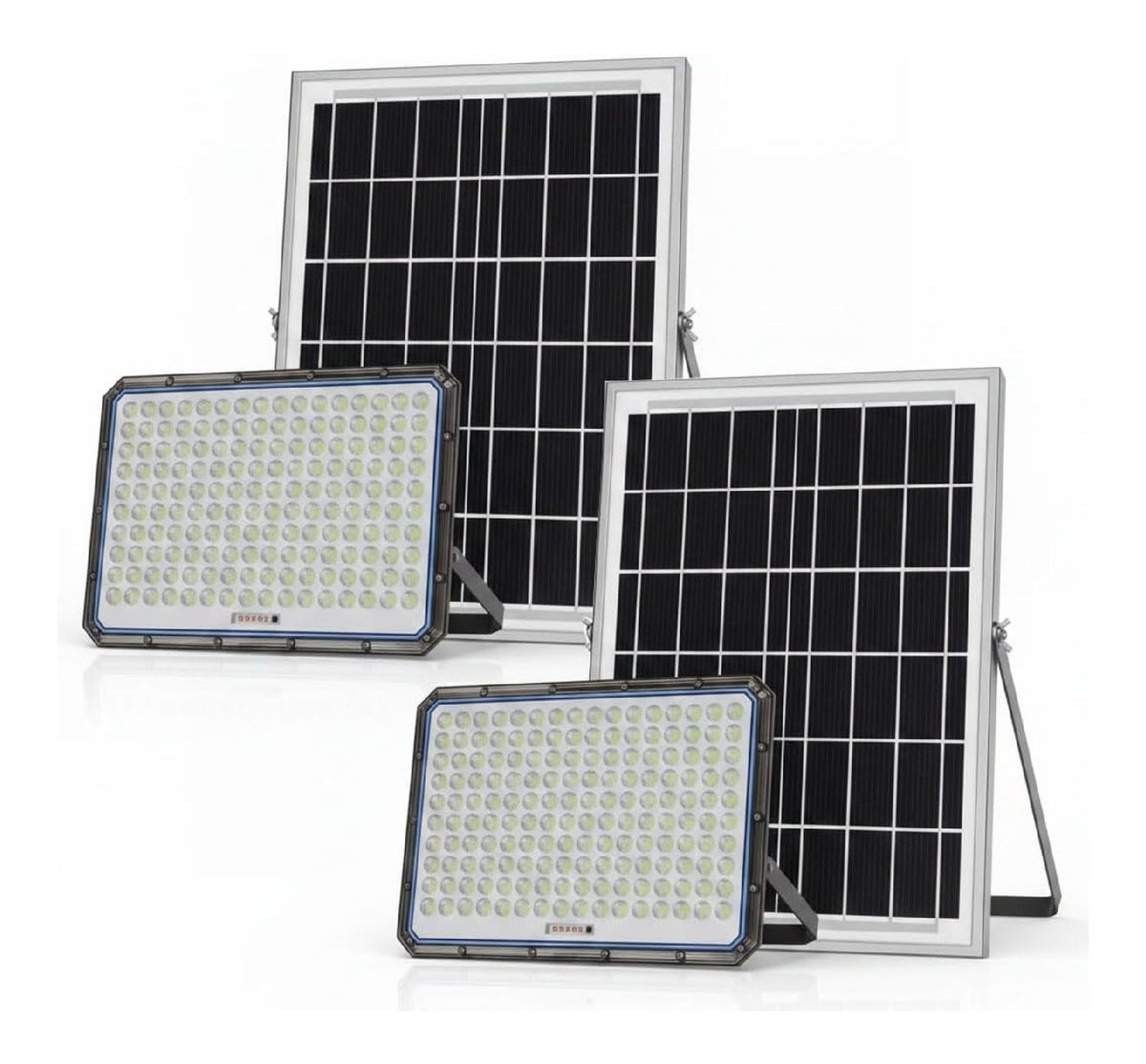Faro Solare Esterno Telecomando Luce con telecomando alimentazione solare nero
