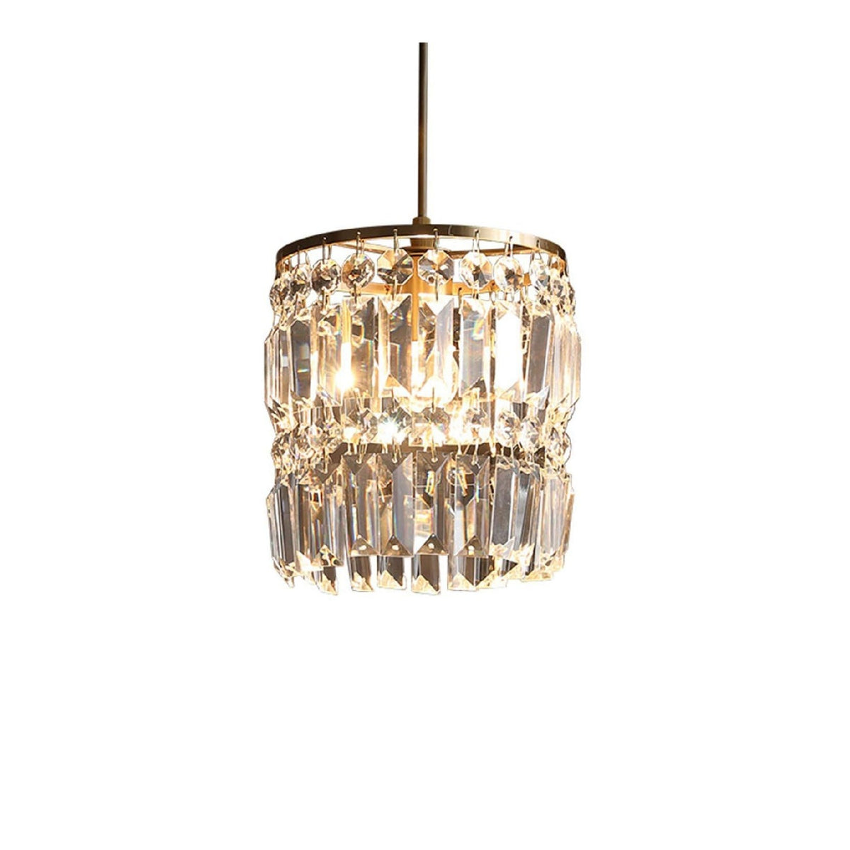 Lampadario a soffitto regolabile con cristalli rame