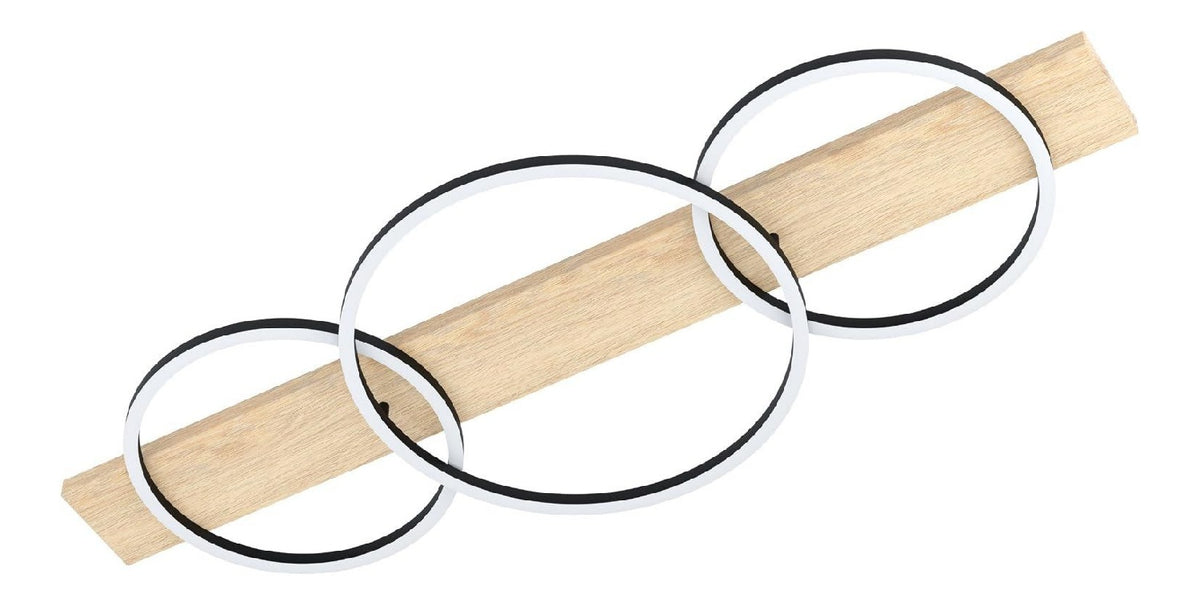 Plafoniera da soffitto 101 cm struttura in metallo nero
