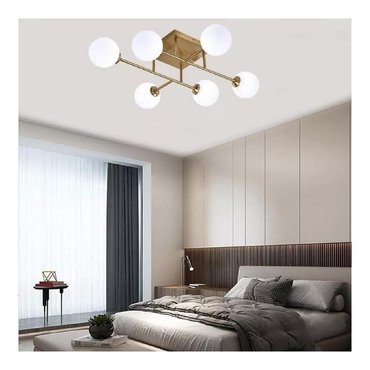 Lampadario decorativo Plafoniera soffitto lampadario sfere sfera bianco