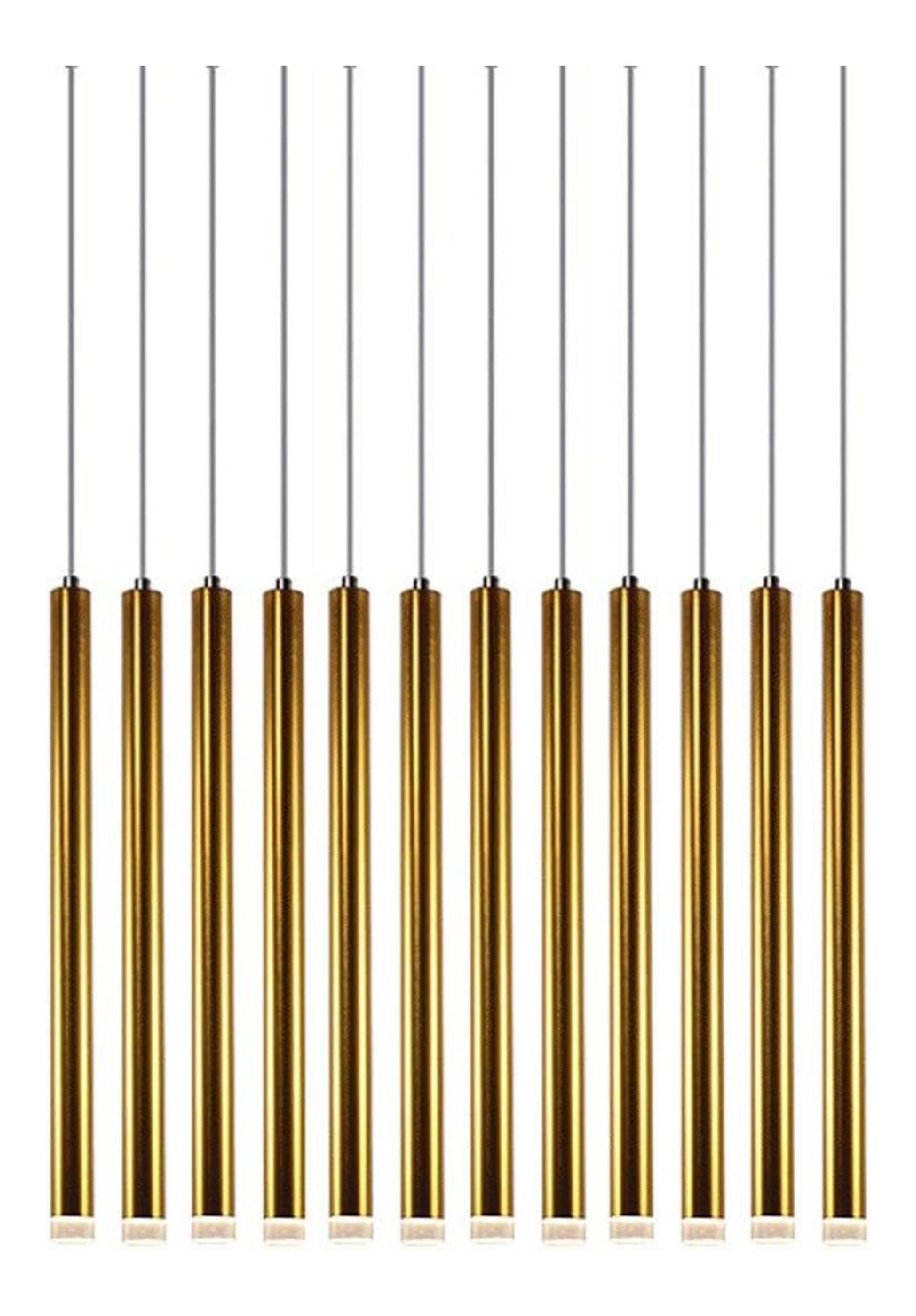 Lampada a sospensione con cristalli corpo in alluminio oro