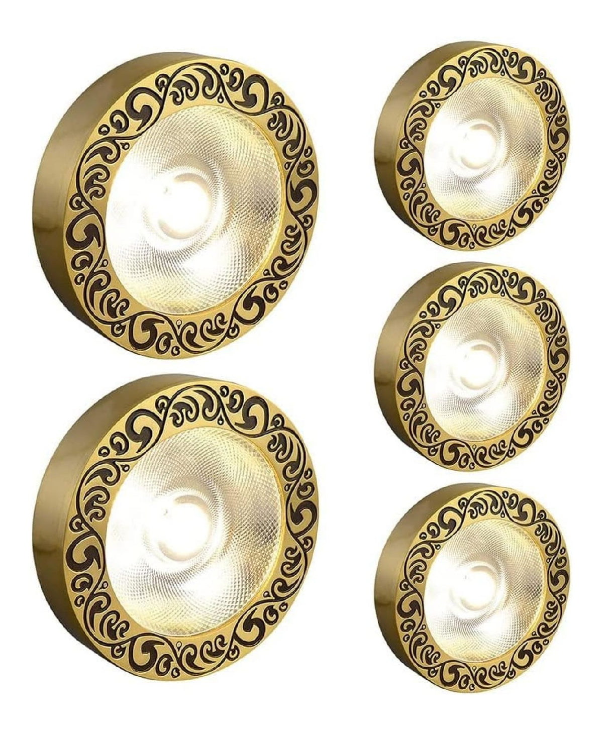 Faretto orientabile con vetro finitura ottone oro