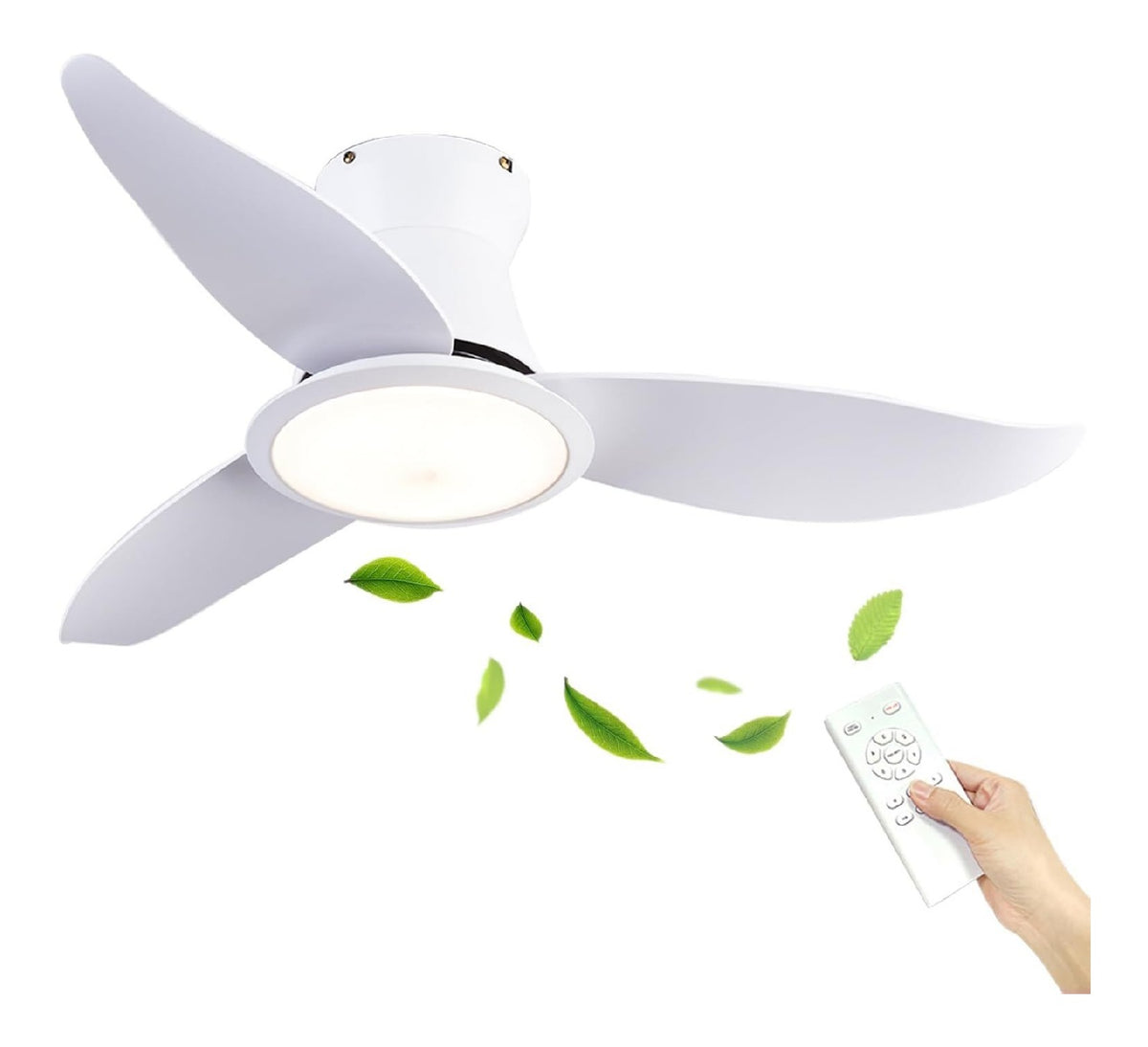 Ventilatore da soffitto con luce 90 cm dimmerabile rame