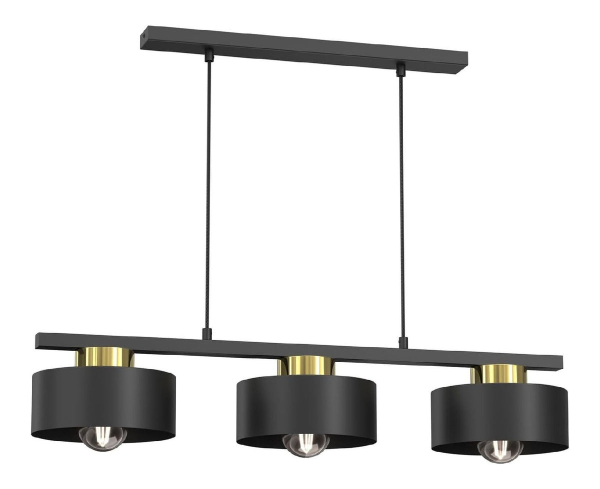 Lampada a sospensione 81 cm struttura in metallo nero