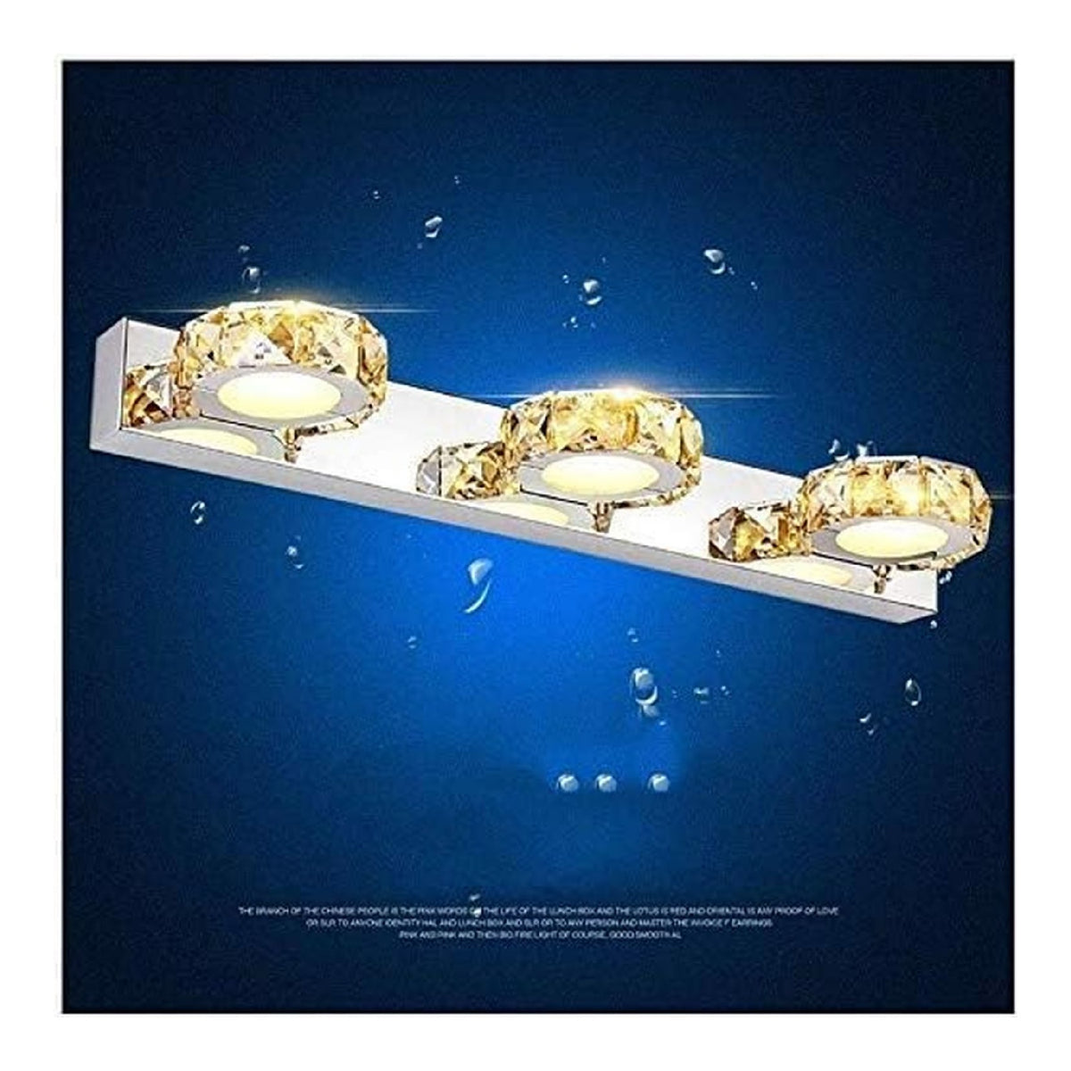 Luci Specchio Bagno Luce Specchio con cristalli LED integrato oro