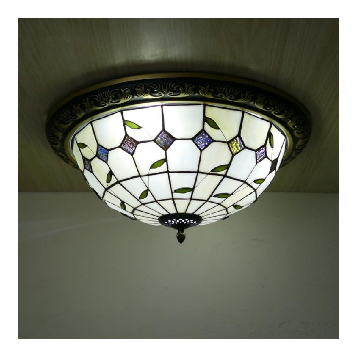 Con diffusore in vetro plafoniera da soffitto stile vintage nero