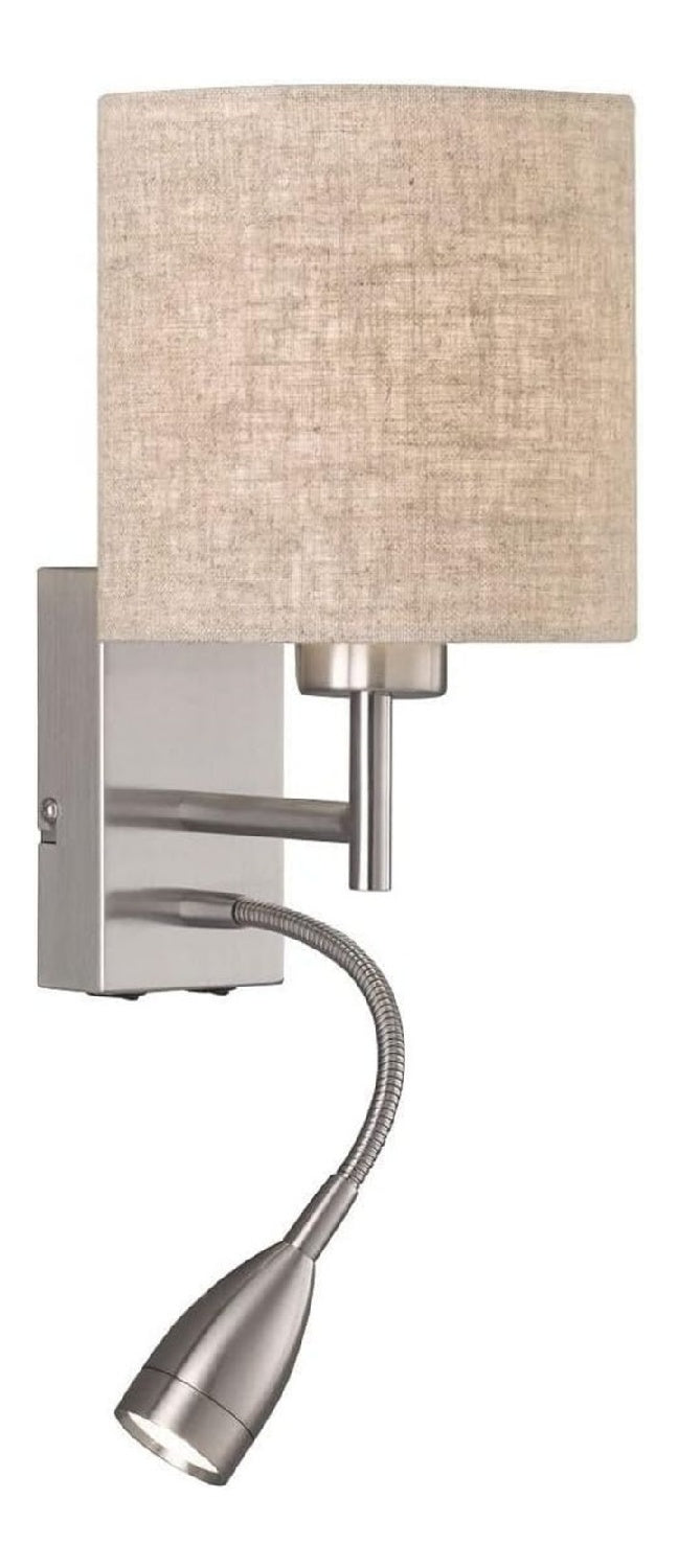 Applique da parete struttura in metallo LED integrato argento