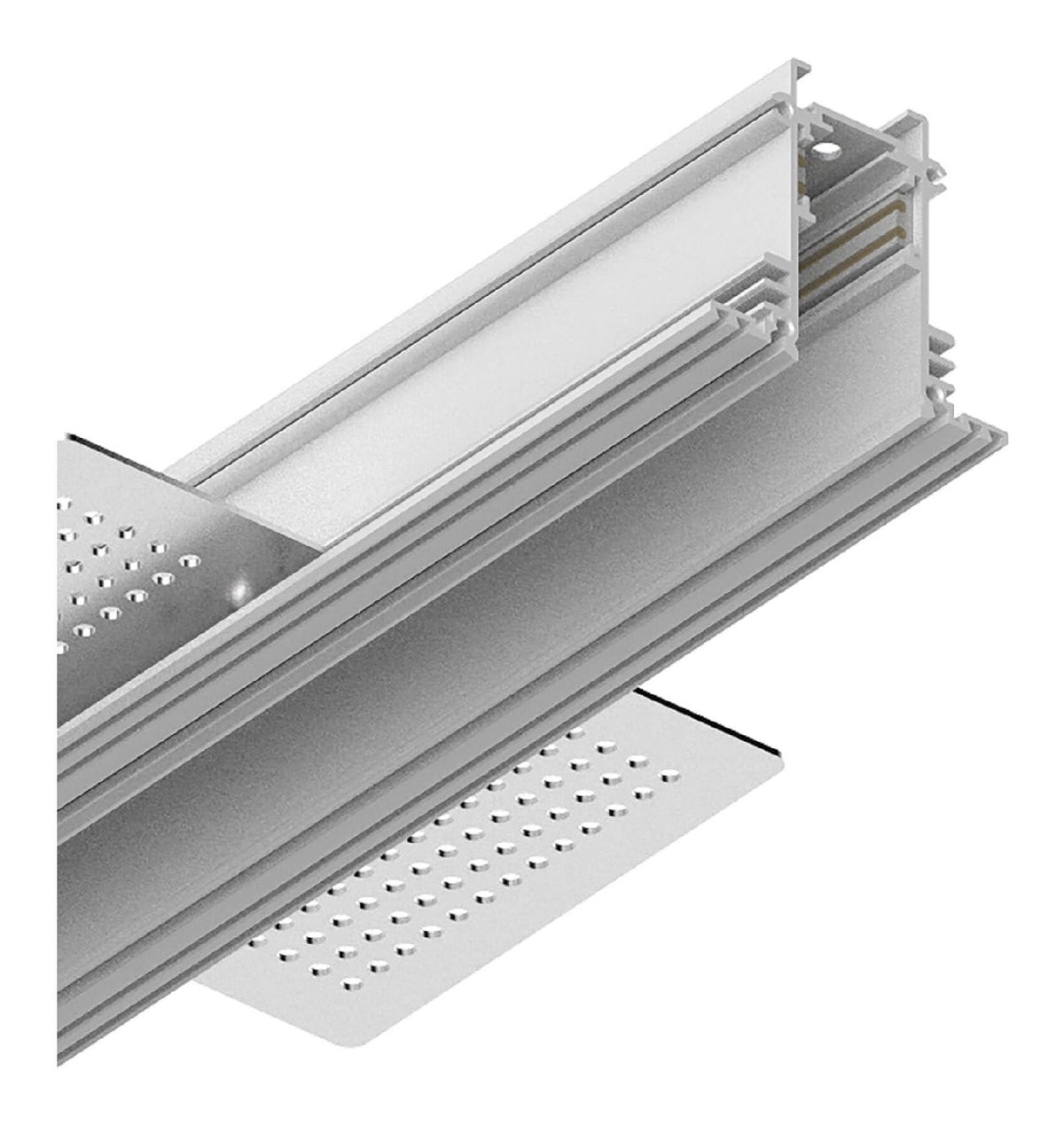 Sistema luce binario PROFILE RECESSED dimmerabile in alluminio bianco