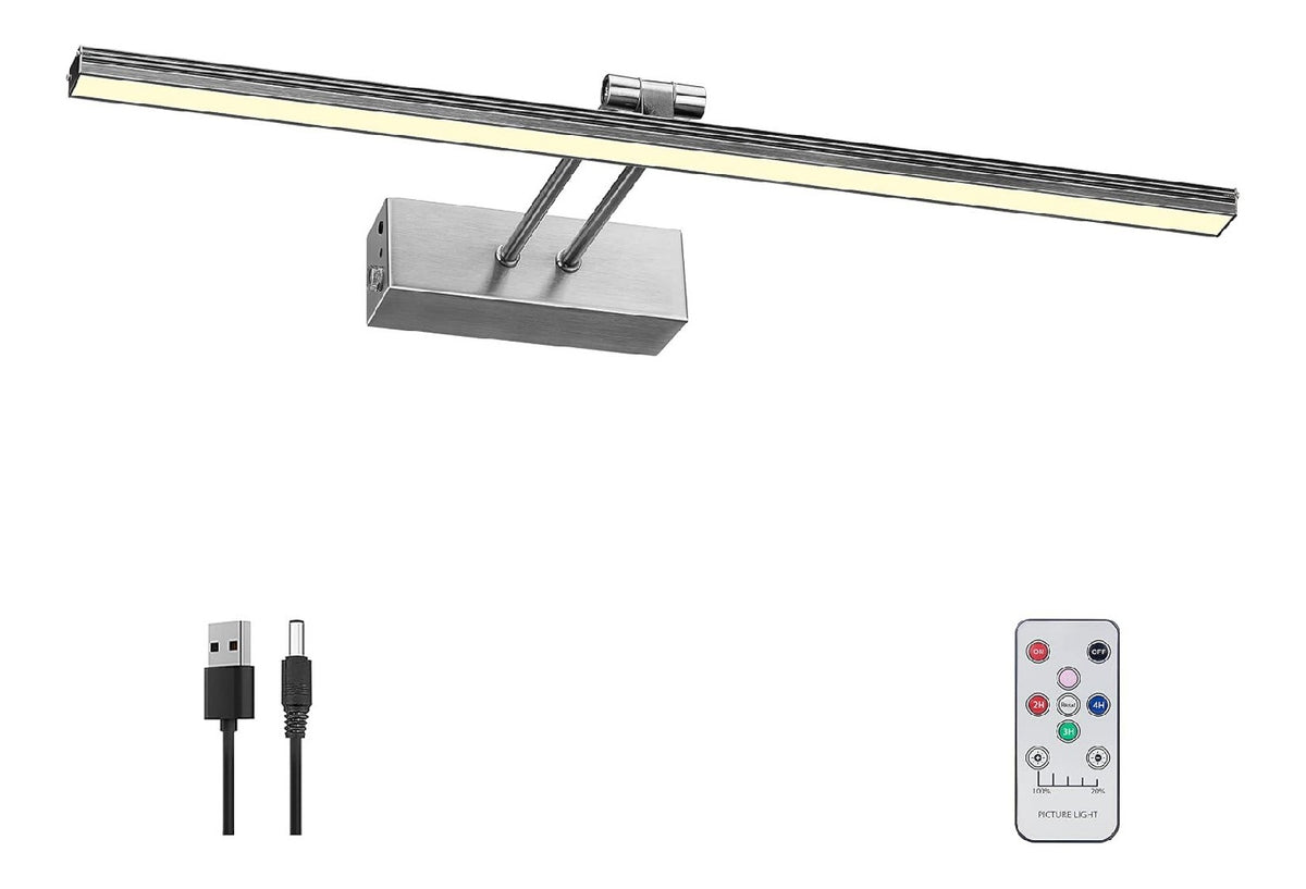 Lampada da parete Luce quadri, luci artistiche batteria bianco