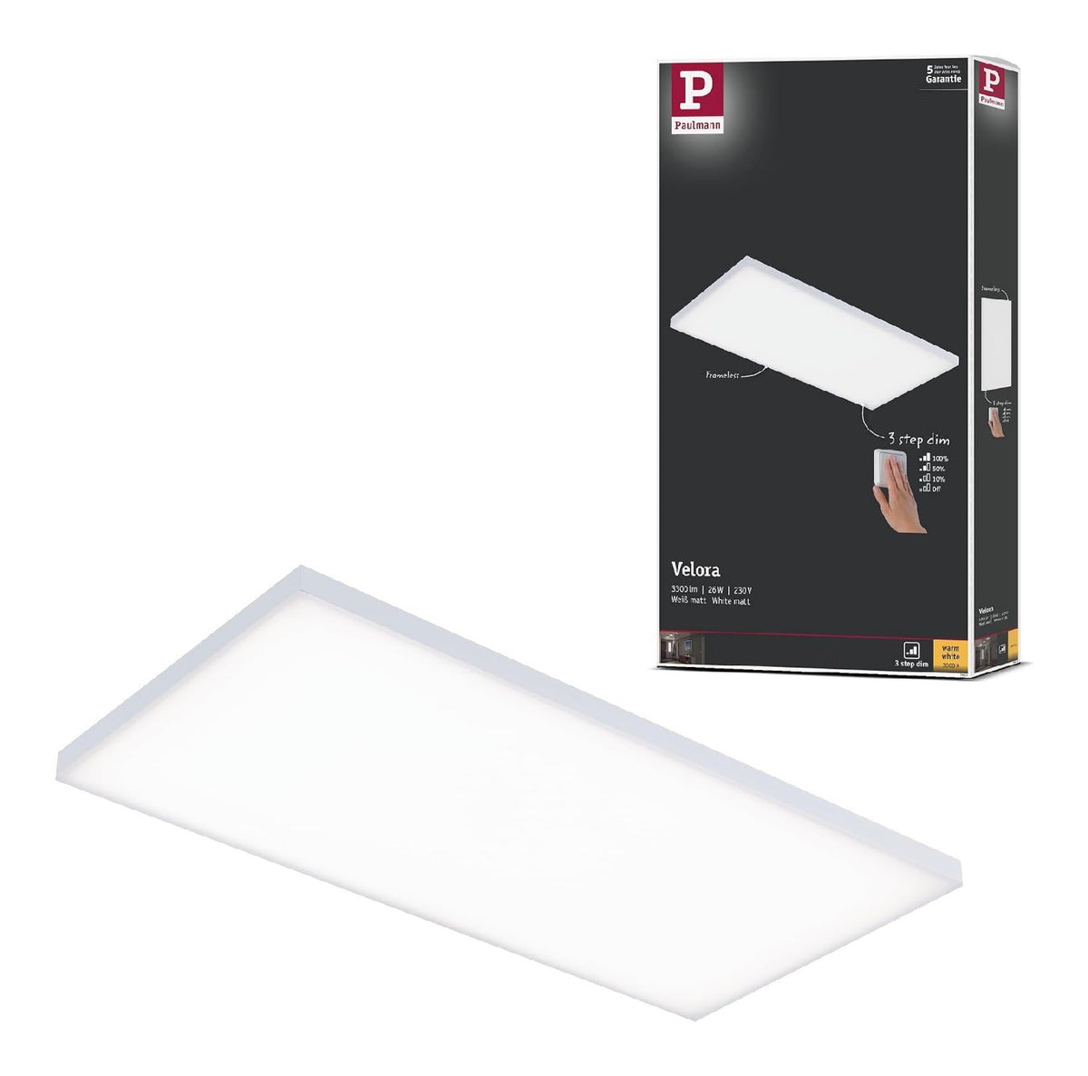 Pauleen Velora angolare incl. lampada dimmerabile regolabile bianco