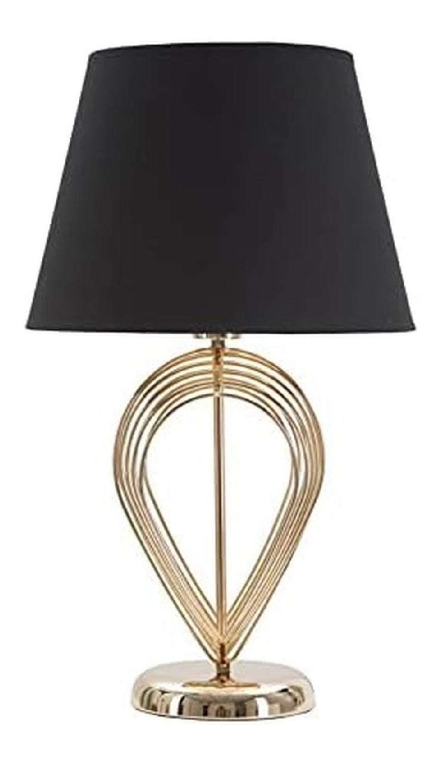 Lampada da tavolo struttura in metallo linea minimalista nero