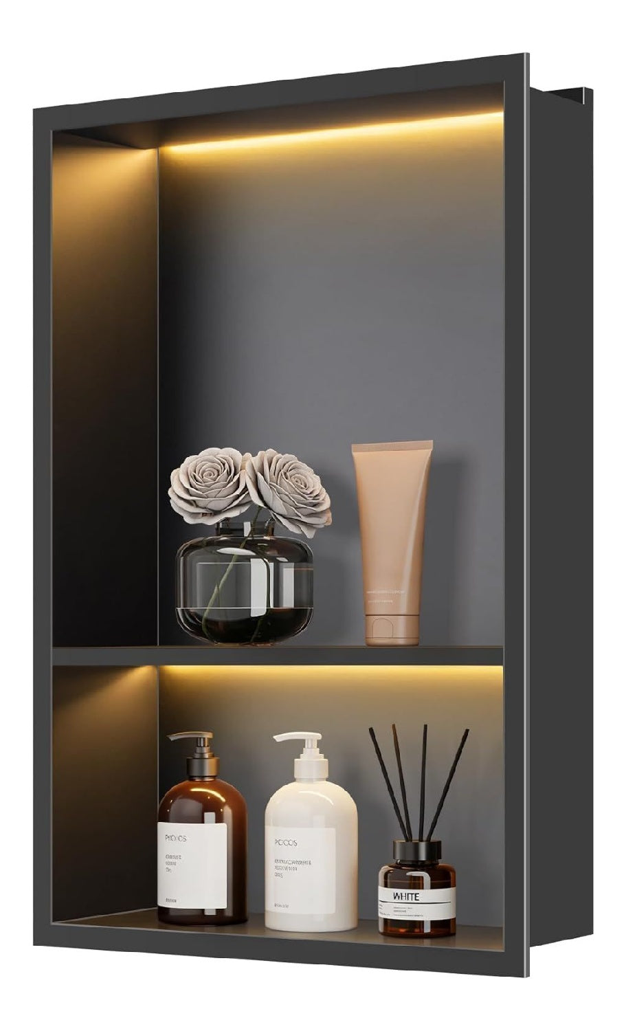 Applique da parete Nicchia Doccia Incasso Nicchia Bagno nero