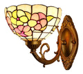 Applique da parete con diffusore in vetro stile vintage bronzo