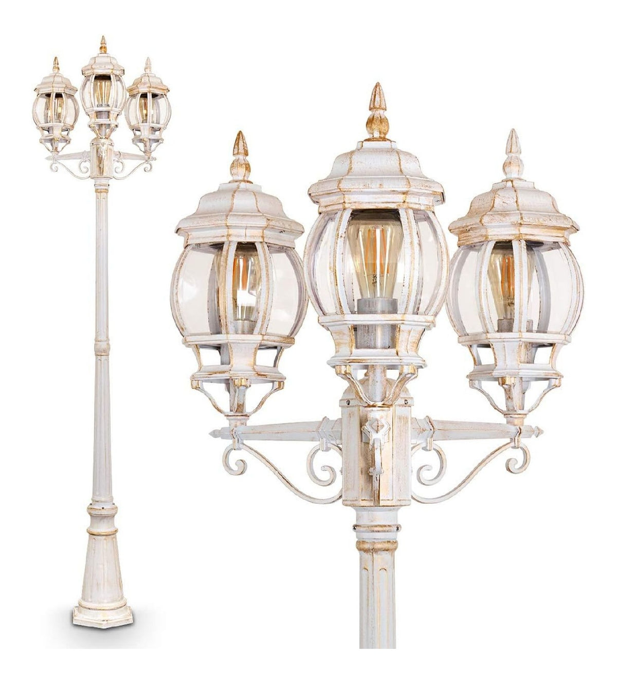 Lampada da esterno 215 cm dimmerabile bianco