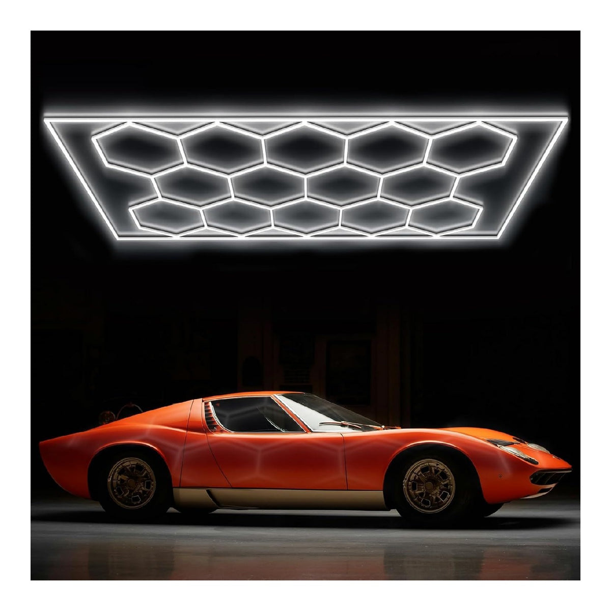 Luci Esagonali Garage, Luci Nido LED integrato oro