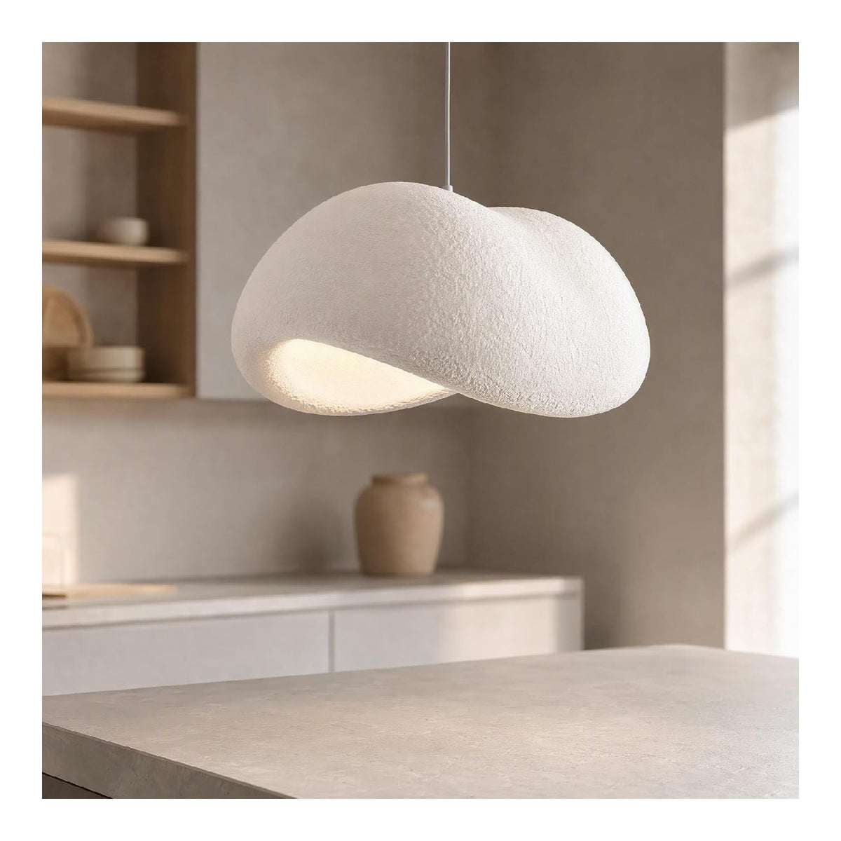 Lampadario decorativo regolabile linea minimalista bianco