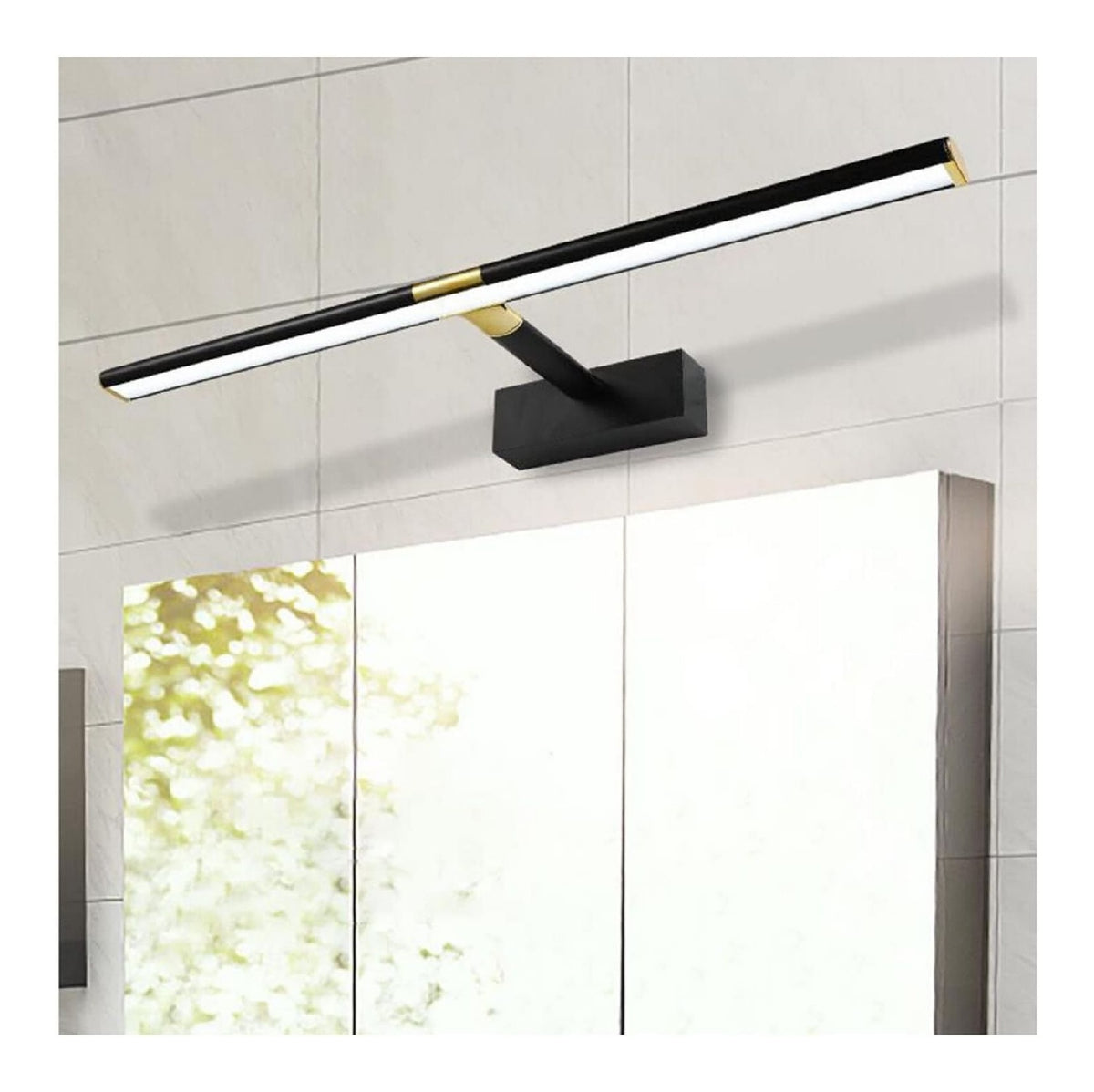 Corpo illuminante ZAKSEM Illuminazione toeletta Bagno Specchio nero